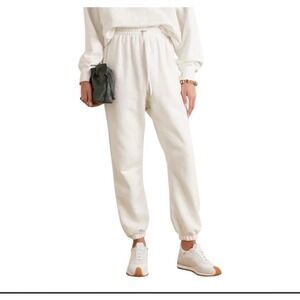 EUC The Frankie Shop Vanessa Joggers Women M Cream Organic Cotton Sweatpants